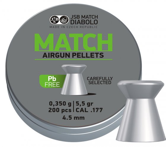 Diabolo JSB Match Lead Free 4,50mm 200db