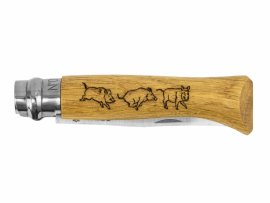 Zsebkés Opinel 8 Zavírací Inox Bükk Motiv Kance
