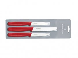 Szett 3 konyhai kés Victorinox 5.1111.3 piros kivitel