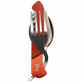 Összecsukható evőeszköz Fox Outdoor 6 részes piros 44051