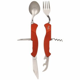 Összecsukható evőeszköz Fox Outdoor 6 részes piros 44051