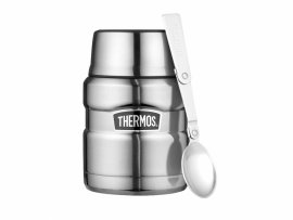 Ételtermosz kanállal Thermos King 0,47 l steel