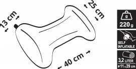 Önfelfújó párna Bone zöld