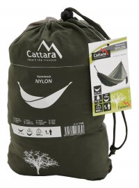 NYLON függőágy 275x137 cm zöld-barna