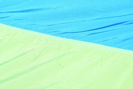 NYLON függőágy 275x137 cm zöld-kék