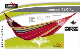 TEXTIL függőágy 200x100 cm piros-sárga