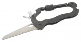 Multifunkciós, teljesen fém karabiner 5in1