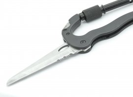 Multifunkciós, teljesen fém karabiner 5in1
