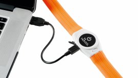 Világító nyakörv Hunter Yukon LED 20-63cm narancssárga
