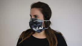 Téli pamut szájmaszk Camo négyzet
