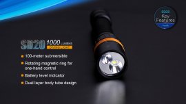 Búvár LED lámpa Fenix SD20