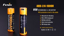 Dobíjecí USB AA elem Fenix ARB-L14-1600U