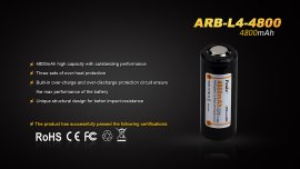 Újratölthető akkumulátor Fenix 26650 4800 mAh (Li-Ion)