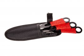 Kandar dobókés készlet, piros paracord (82)