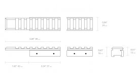 Hawke 11mm–22mm szerelék adapter, két részes