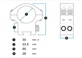 Eagle Vision Infinity 22mm/30mm magasságában állítható szerelék