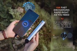 Fenix E-CP fekete zseblámpa powerbank funkcióval