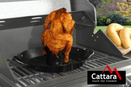 Cattara csirketartó állvánnyal ellátott serpenyő