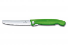 Zöldség hámozó zsebkés Victorinox hullámos él Zöld