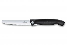 Zöldség hámozó-zárókés Victorinox hullámos él Fekete
