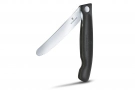 Zöldség hámozó-zárókés Victorinox hullámos él Fekete
