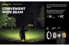 Fejlámpa Armytek Wizard C2 Pro MAX Meleg fény