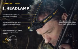 Fejlámpa Armytek Wizard C2 Hideg fény