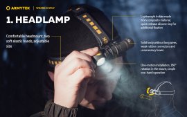 Fejlámpa Armytek Wizard C2 WUV