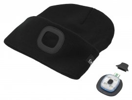 Sapka BLACK LED lámpával USB