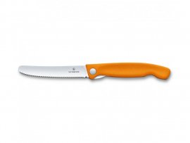 Zöldséghámozó zárókés Victorinox hullámos élű Narancssárga