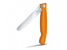 Zöldséghámozó zárókés Victorinox hullámos élű Narancssárga