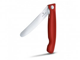 Zöldséghez való zsebkés Victorinox, hullámos él, piros