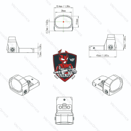 Kolimátor Vector Optics Frenzy-X 1x20x28 6 MOA Red Dot