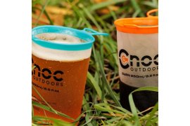 Összecsukható pohárkészlet CNOC Curn Collapsible Cups 250 ml (Orange + Blue) 3