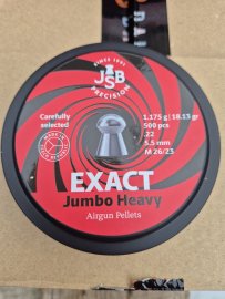 Értékelések: Diabolo JSB Exact Jumbo Heavy 5,52mm 500db - 1