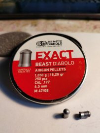 Értékelések: Diabolo JSB Exact Beast 4,52mm 250db - 1