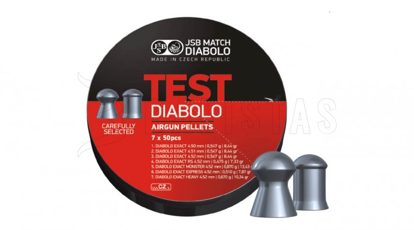 Diabolo JSB Exact Test légpuska számára 4,5mm 350db