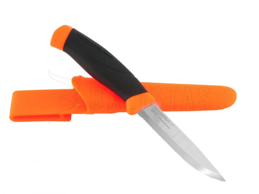 Morakniv Companion F Serrated kés, narancssárga, fogazott