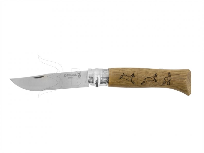 Opinel 8 zsebkés Inox bükk Zerge motívum