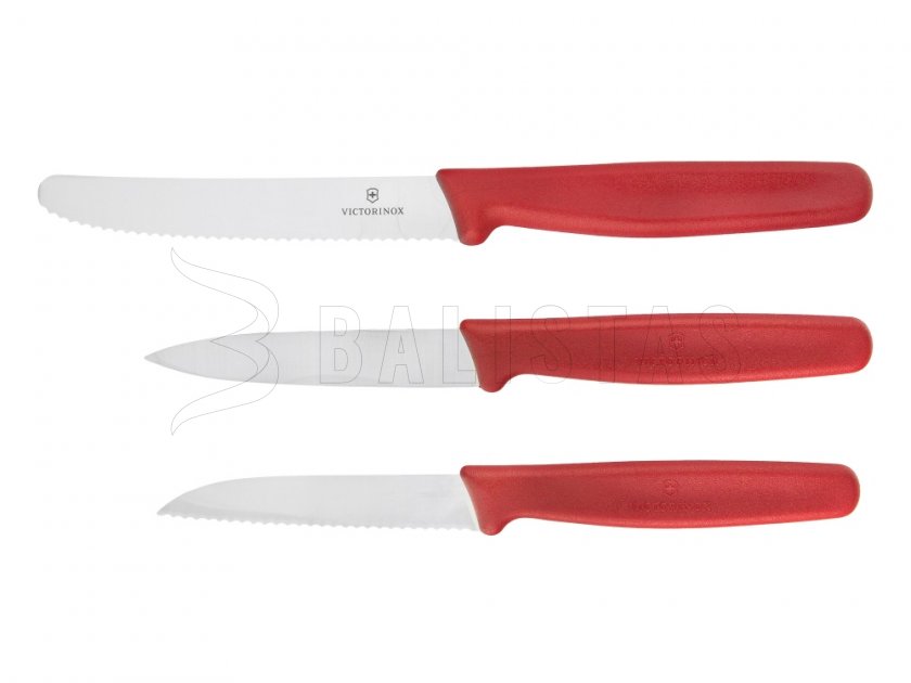 Szett 3 konyhai kés Victorinox 5.1111.3 piros kivitel