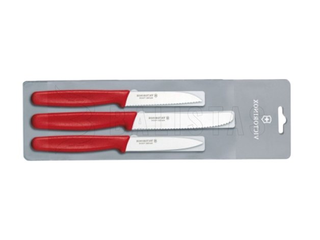 Szett 3 konyhai kés Victorinox 5.1111.3 piros kivitel