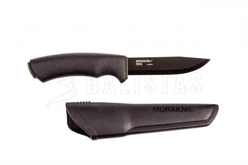 Morakniv Bushcraft kés fekete, fogazás nélkül