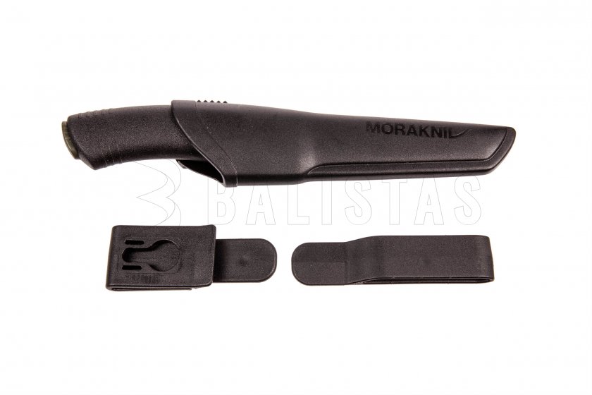 Morakniv Bushcraft kés fekete, fogazás nélkül