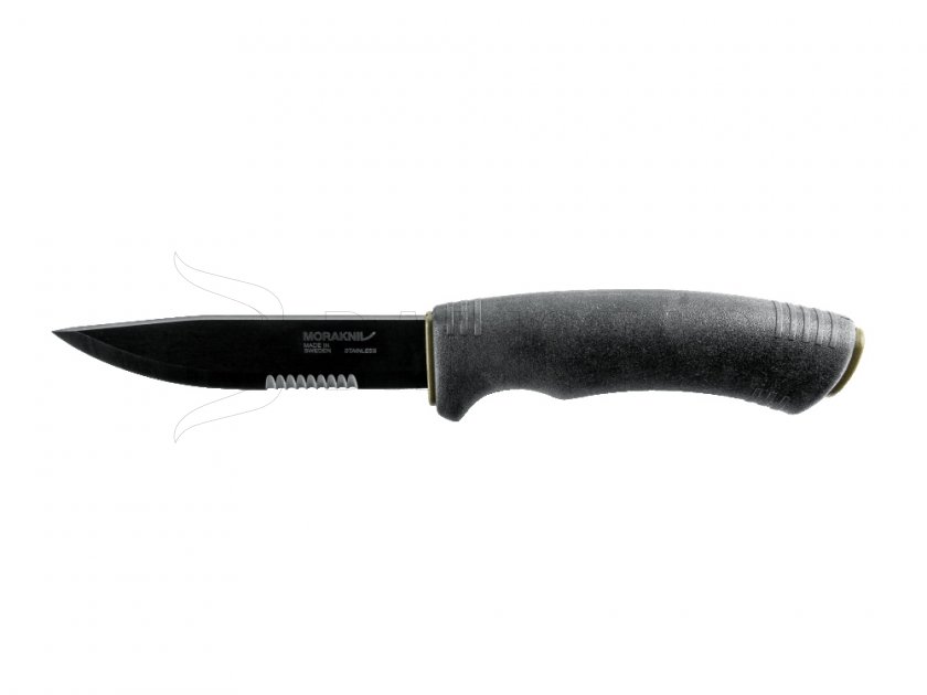 Kés Morakniv Bushcraft SRT fekete fogazott