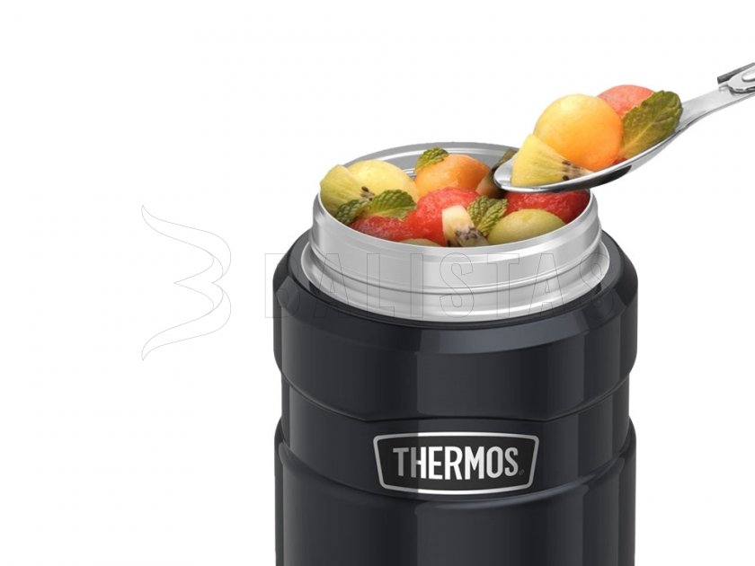 Thermos King 0,47 l grafitszürke ételtároló termosz kanállal
