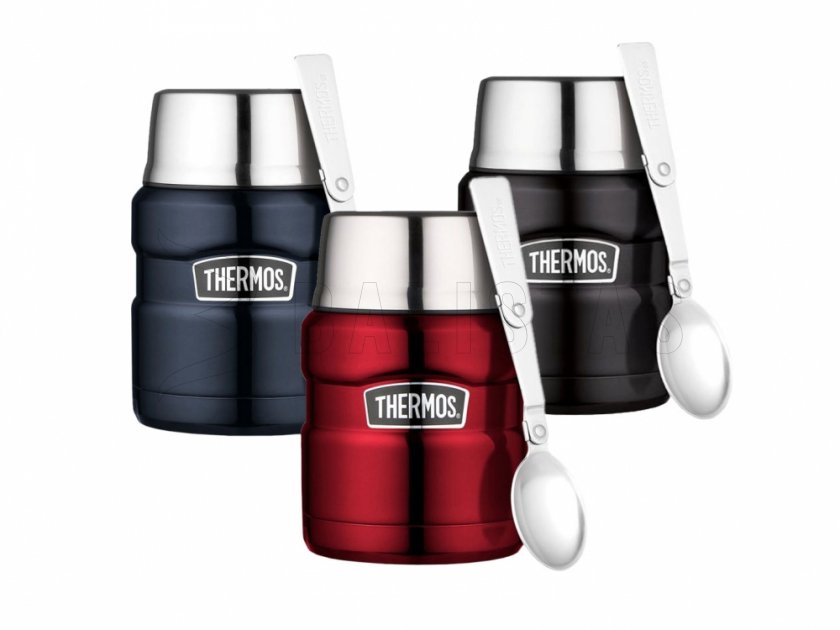 Thermos King 0,47 l grafitszürke ételtároló termosz kanállal