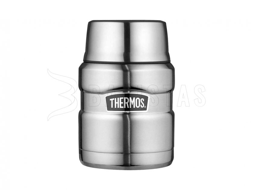 Ételtermosz kanállal Thermos King 0,47 l steel