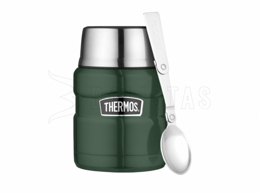 Thermos King 0,47 l zöld ételtermosz kanállal