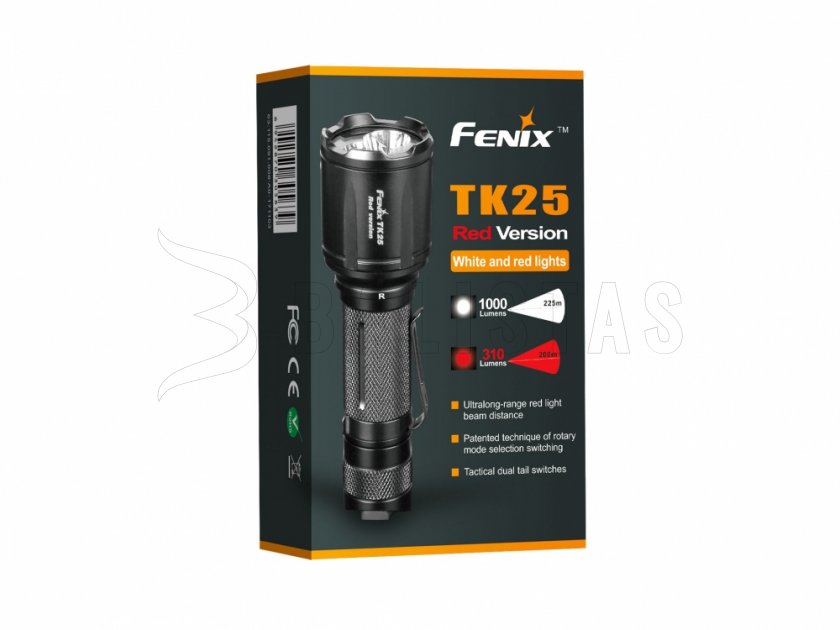 Diódás zseblámpa Fenix TK25 Red