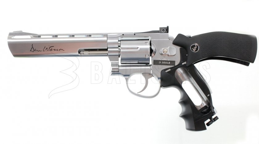 Légpisztoly revolver ASG Dan Wesson 6" silver diabolykhoz 4,5 mm